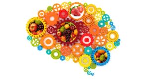 Image of brain gears with food 